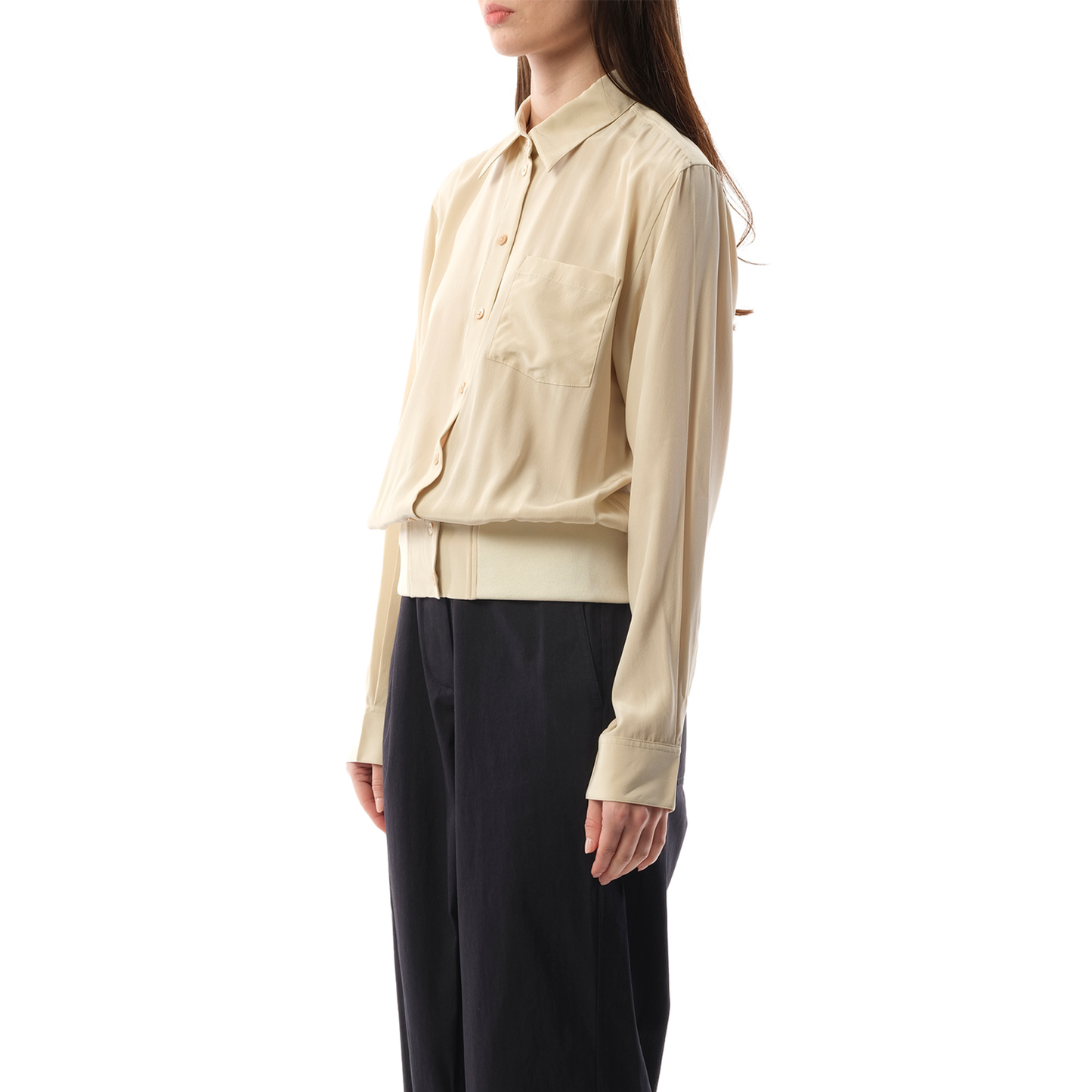 Silk Shirt in Oat