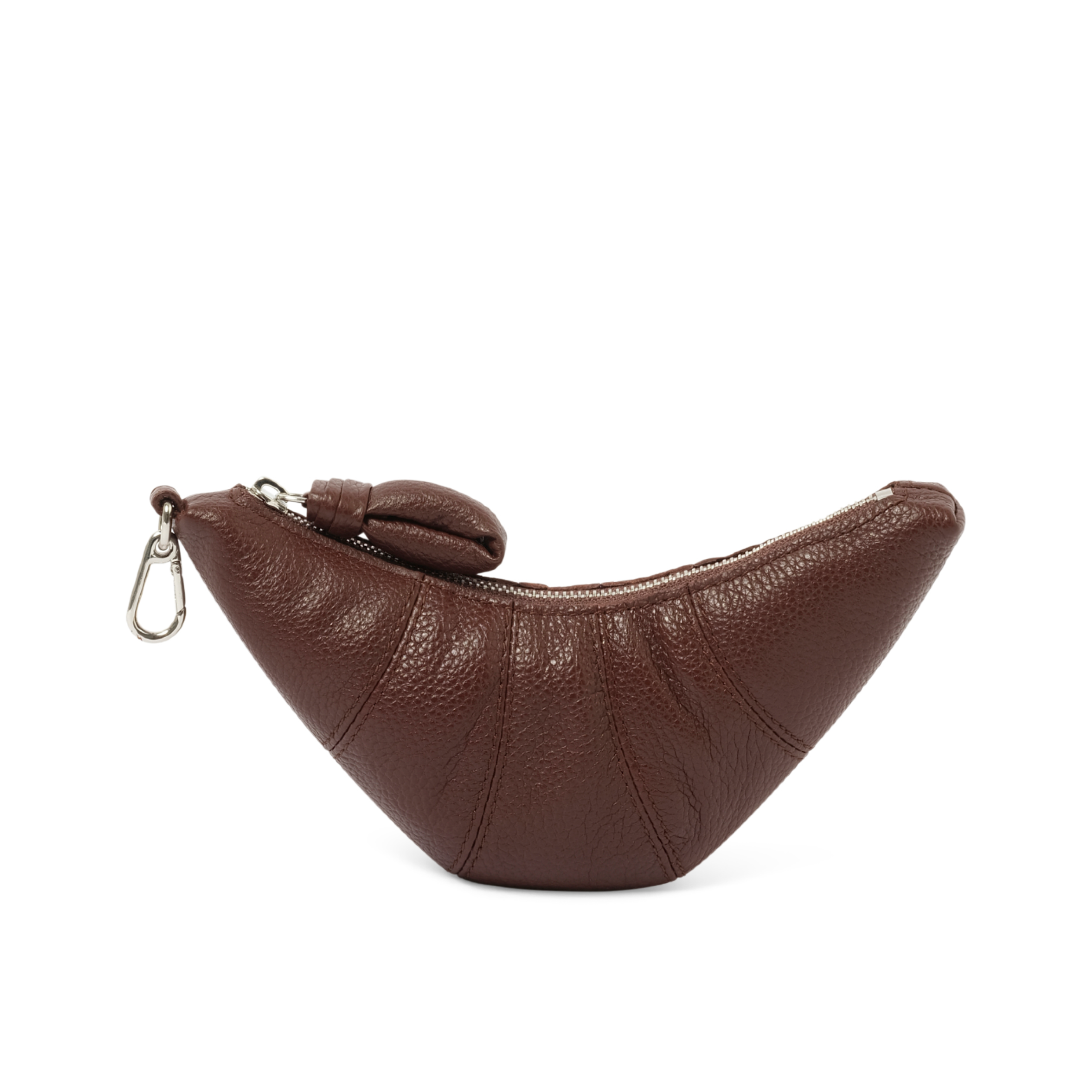 Crossbody Croissant Coin Purse in Roasted Pecan