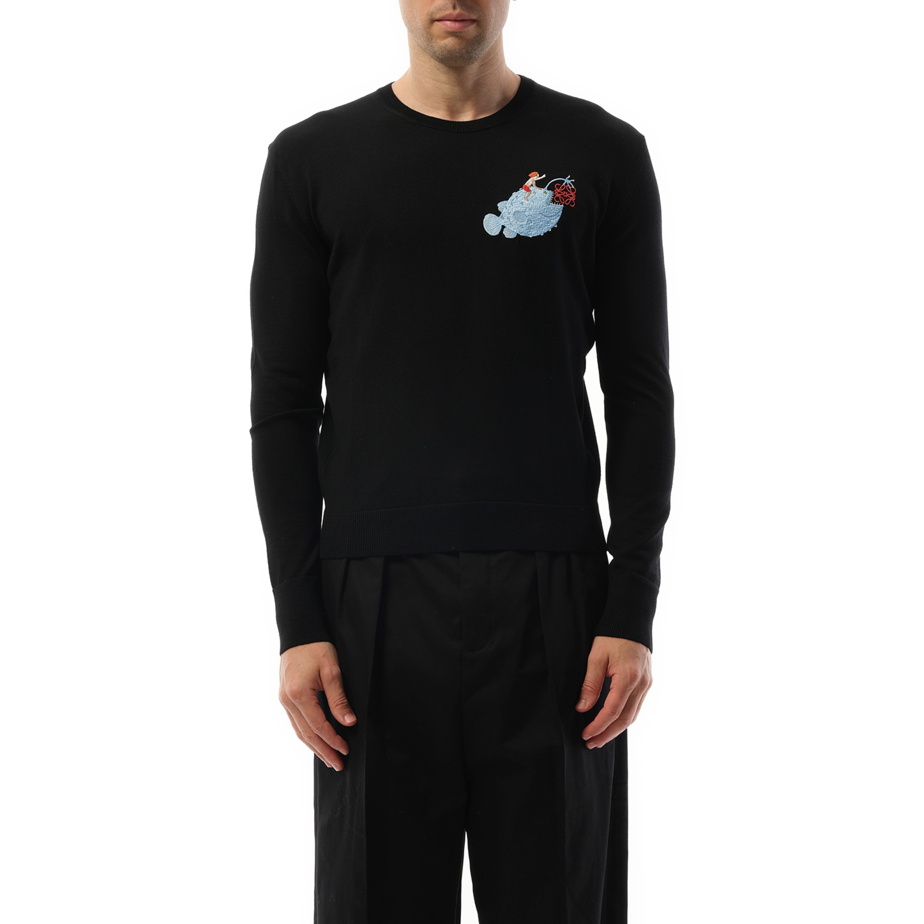 Suna Fujita Anglerfish Sweater in Black