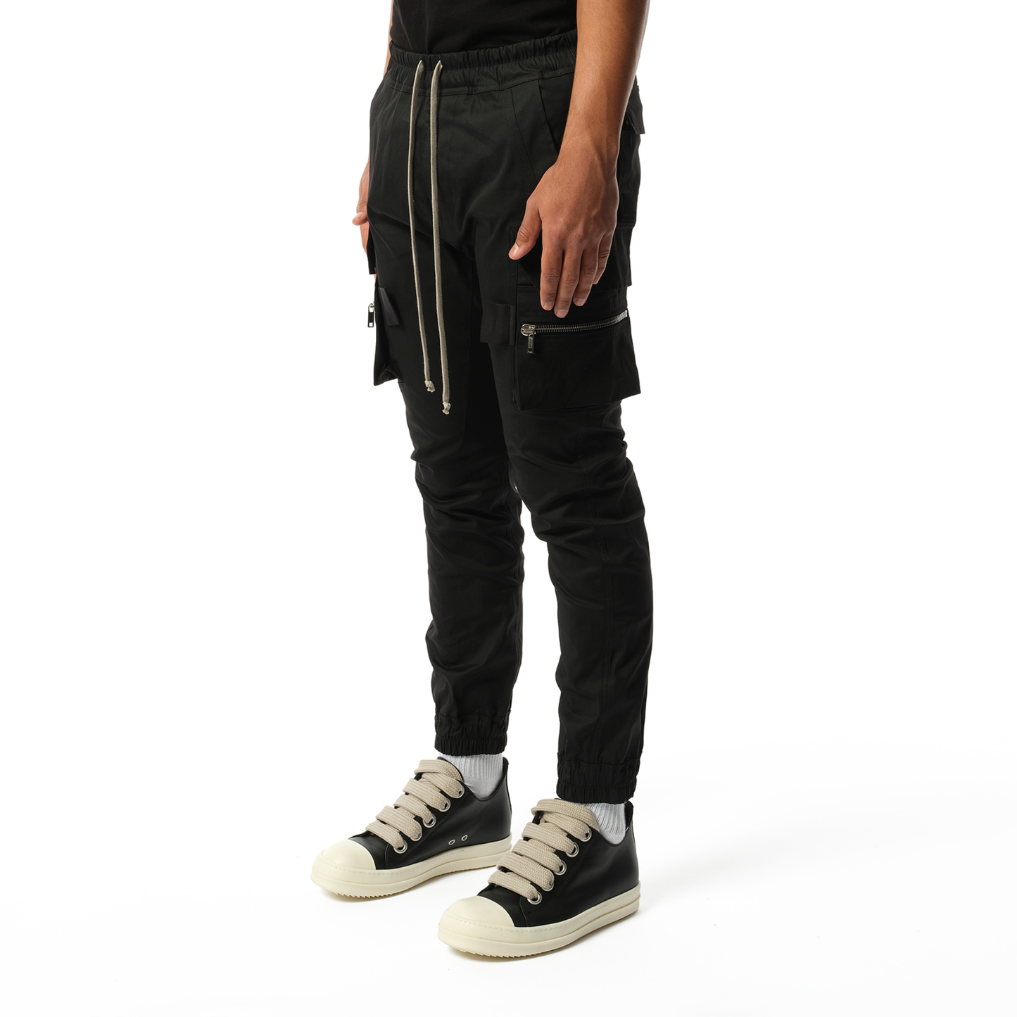 Cotton Poplin Mastodon Cargo Pants in Black