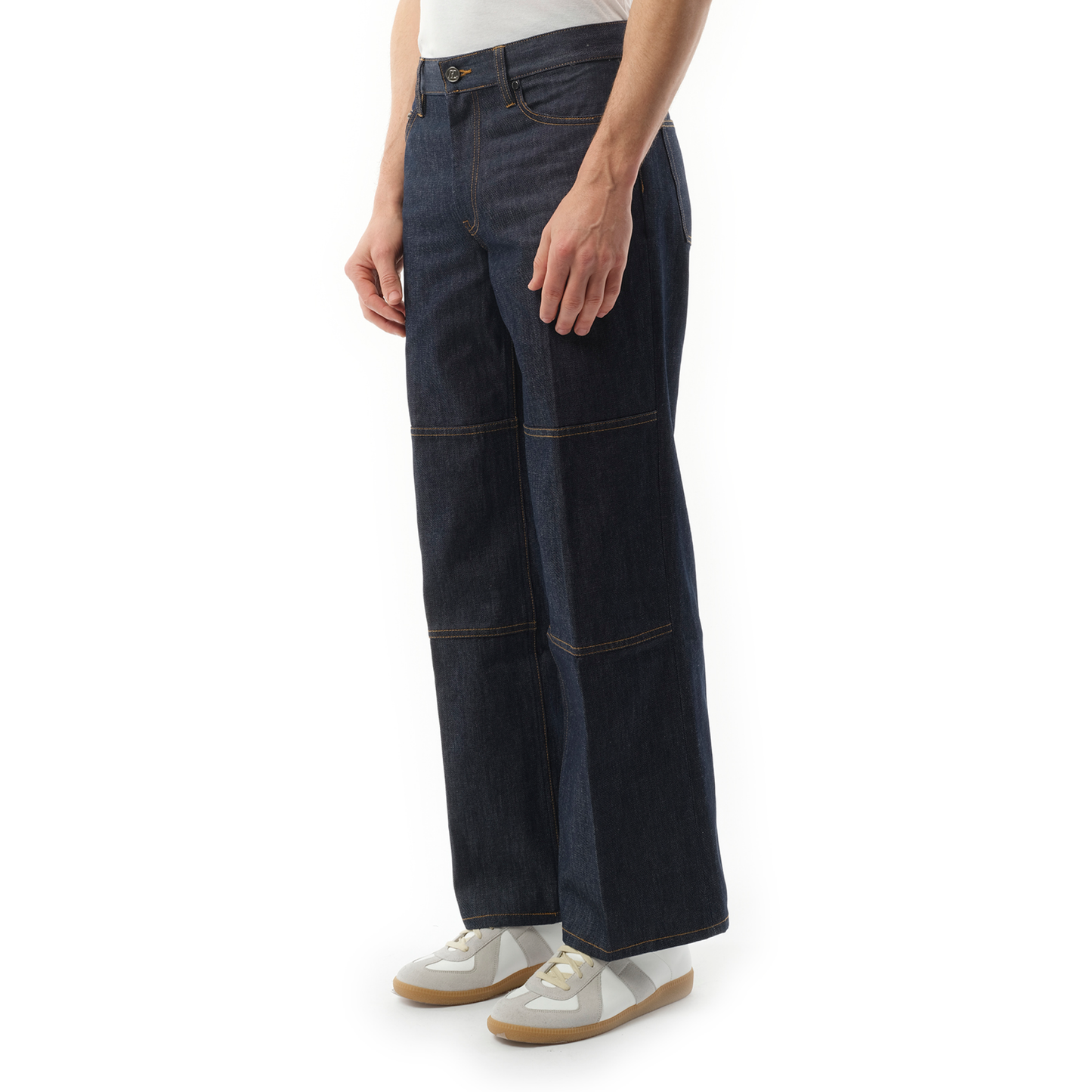 Zip Carpenter Jeans in Raw Indigo