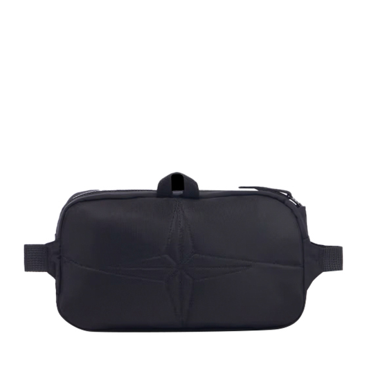 Nylon Metal Belt Bag in Black