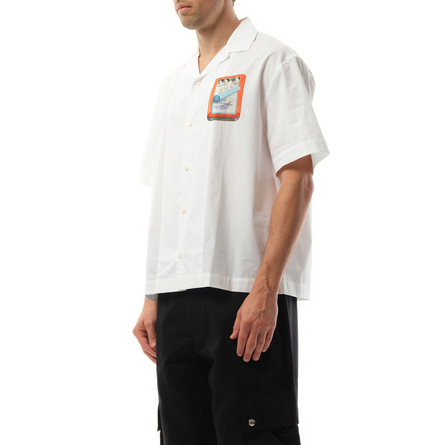 La Chemise Jean Sardines in White/Orange