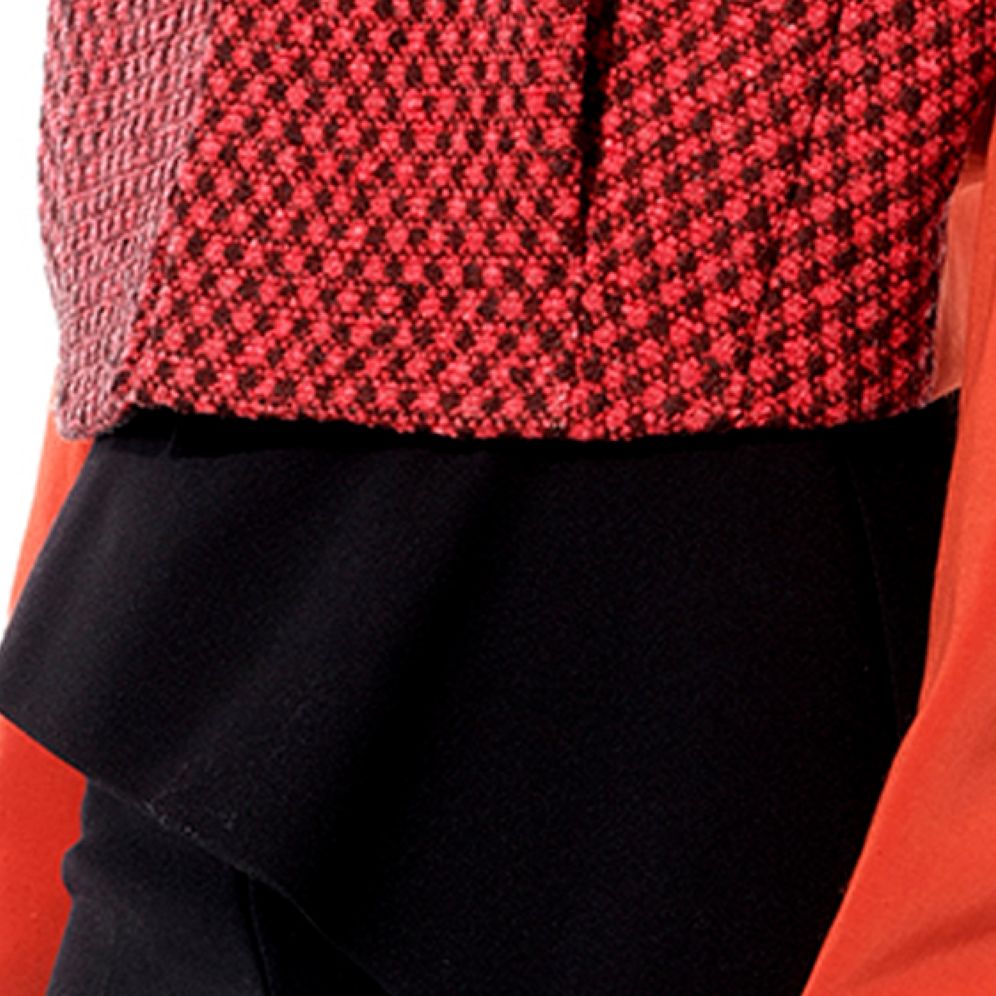 Tweed Jacket in Red/Black