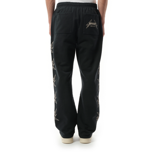 Metallica 40 Year Anniversary Sweatpants in Stained Black