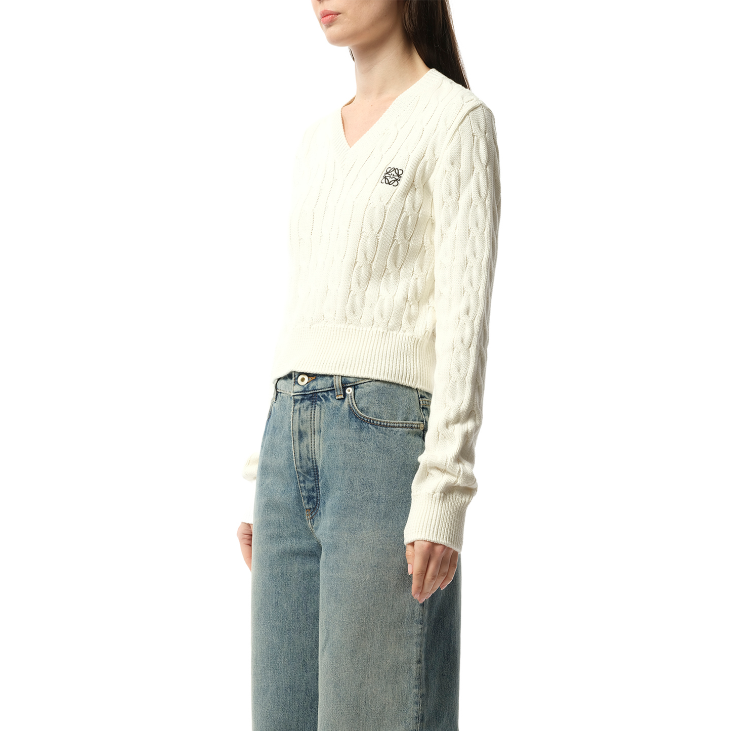 Cropped Sweater in Soft White