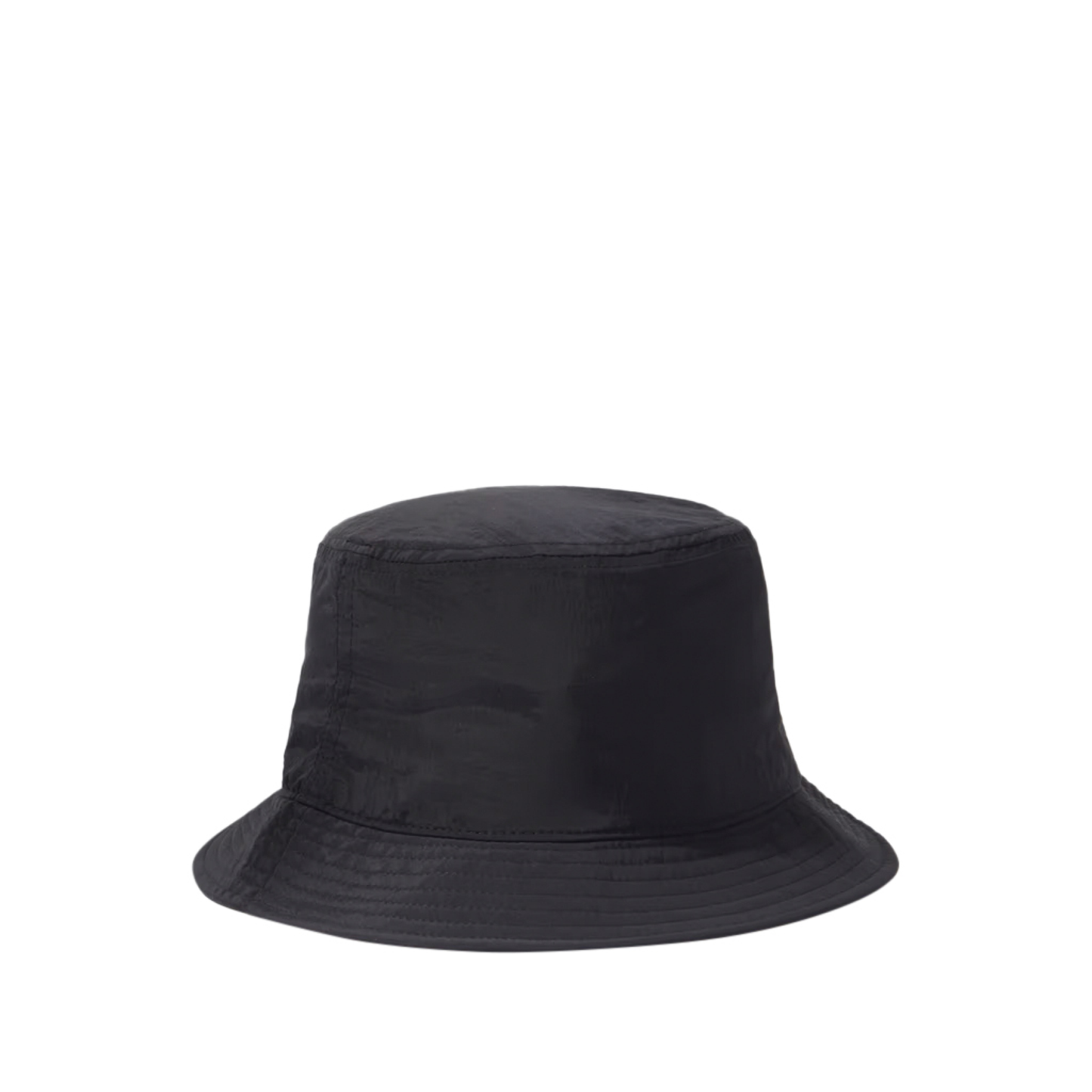 Nylon Metal Bucket Hat in Black