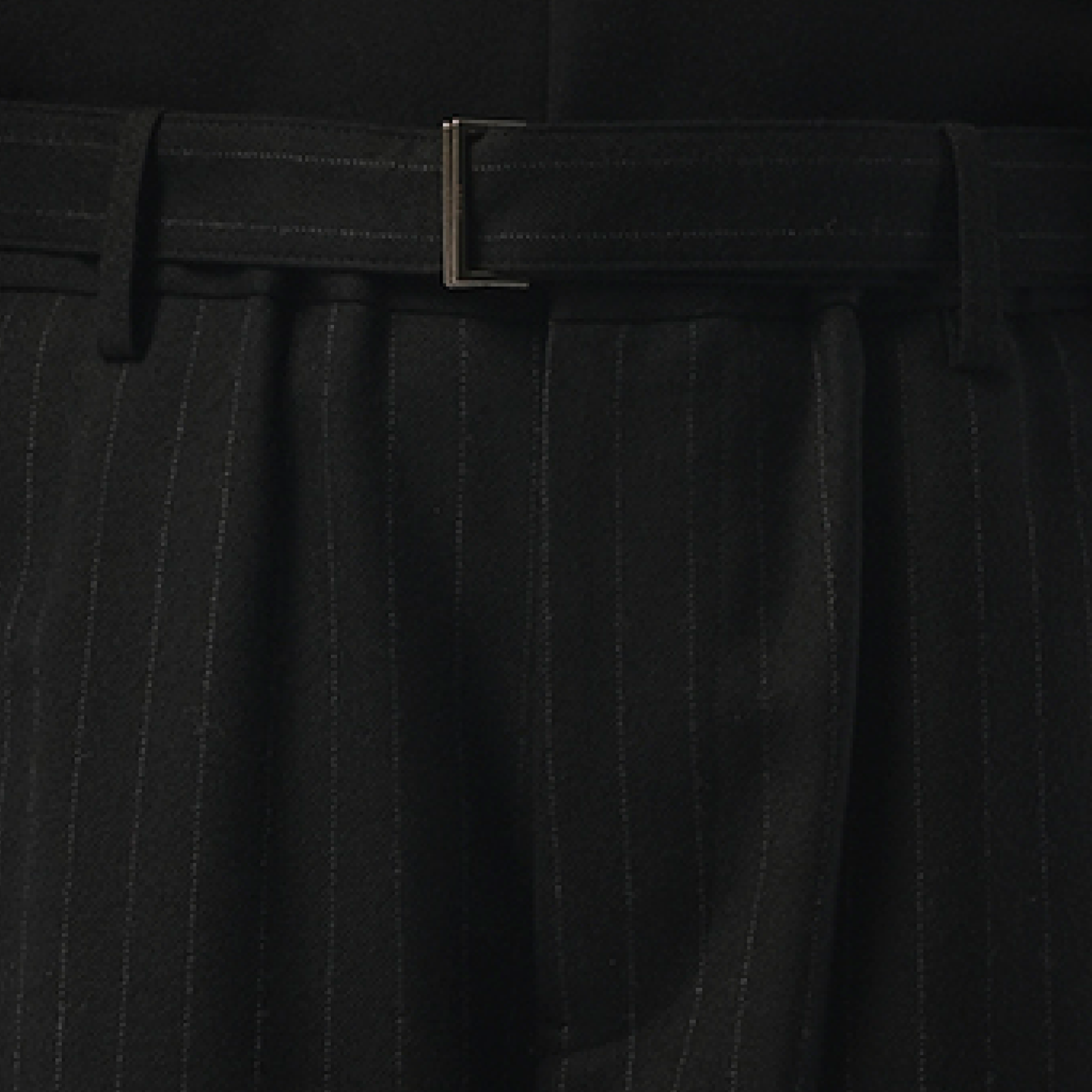 Chalk Stripe Pants in Black