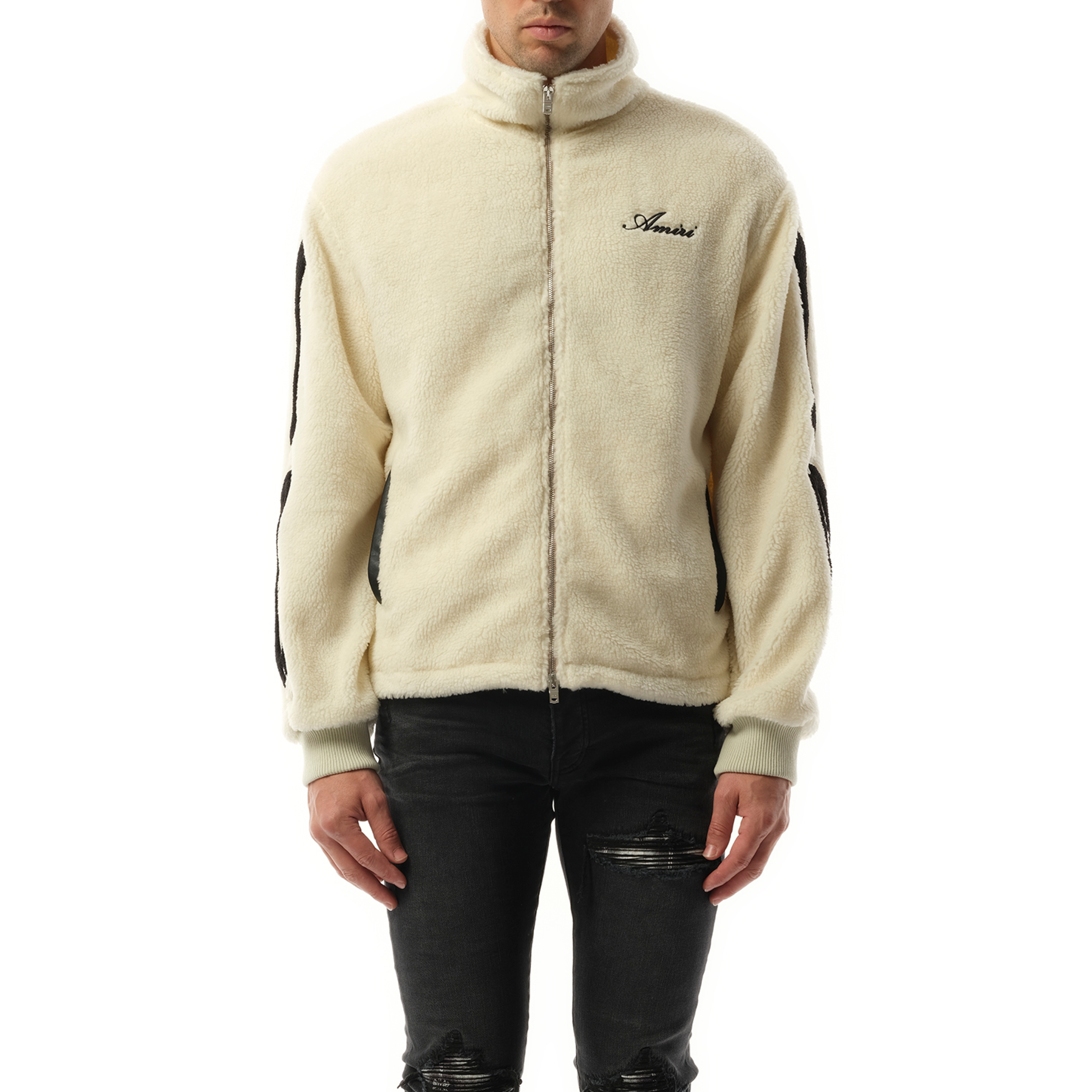 Bones Fleece Jacket in Alabaster