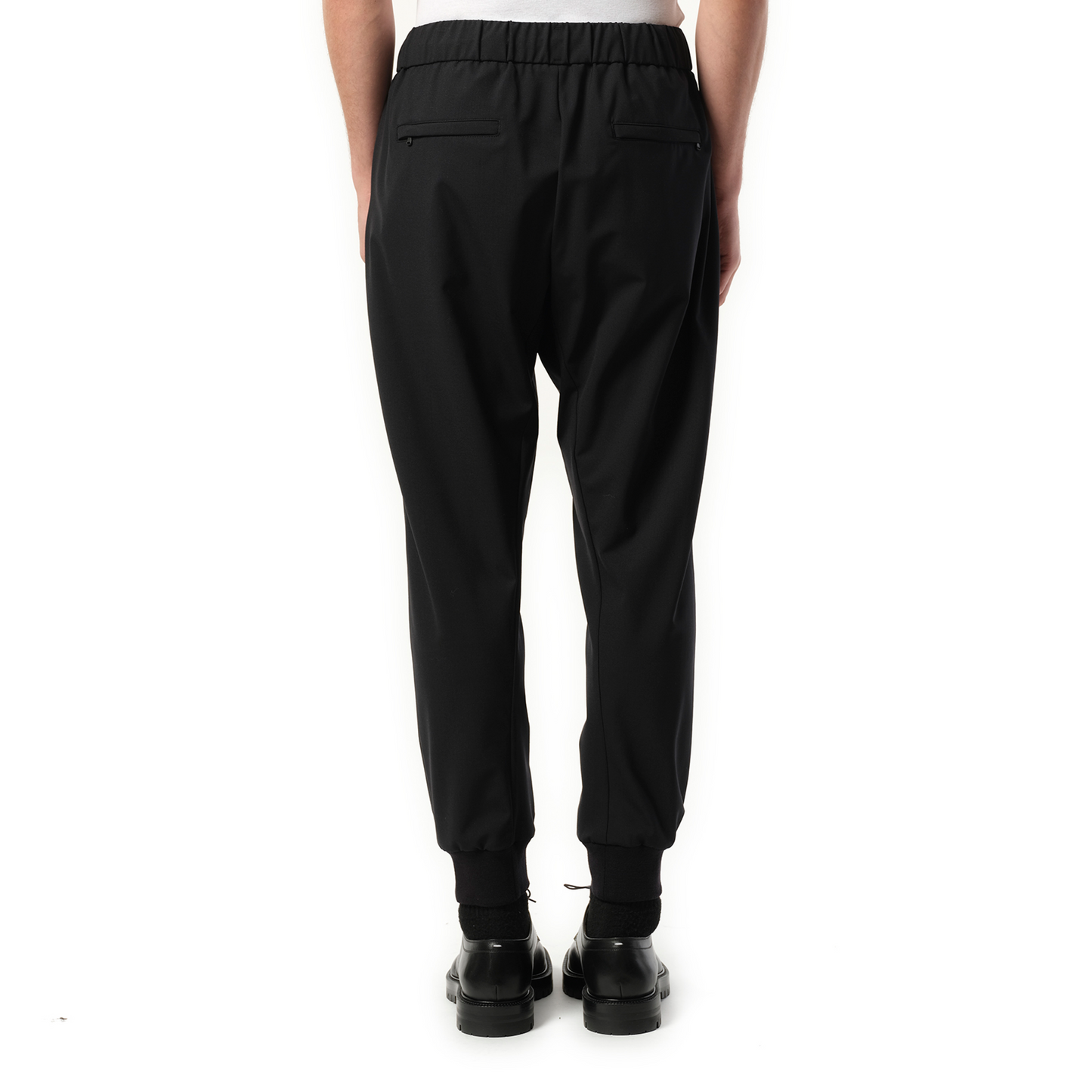 Cuffed Casual Pants in Black