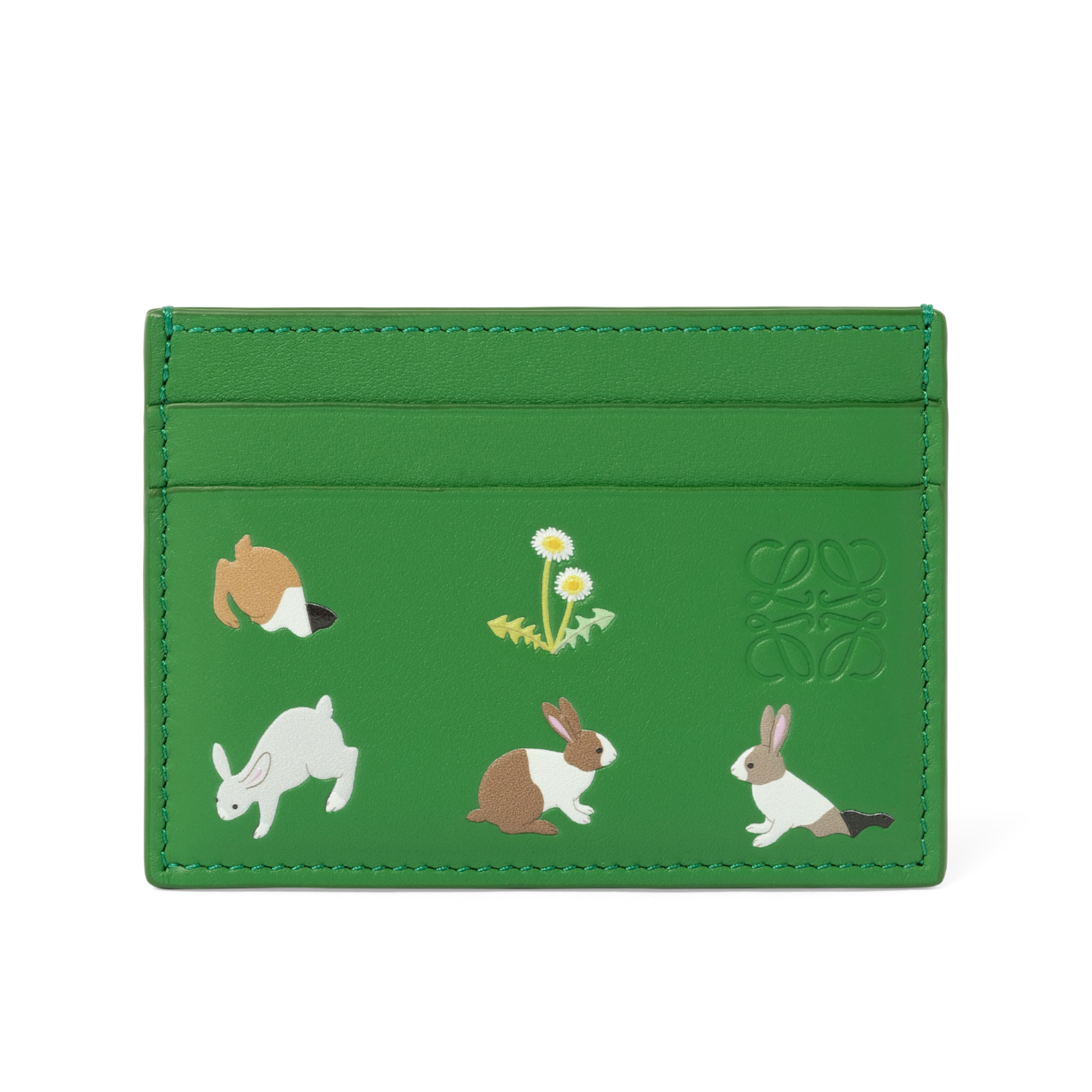 Bunnies Plain Cardholder in Tropical Green