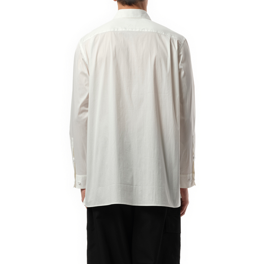 Pleat Pocket Shirt in White