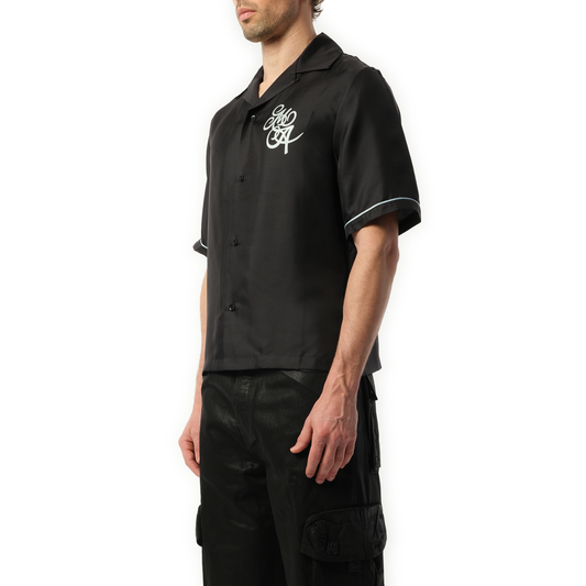 MA Swirl Bowling Shirt in Black