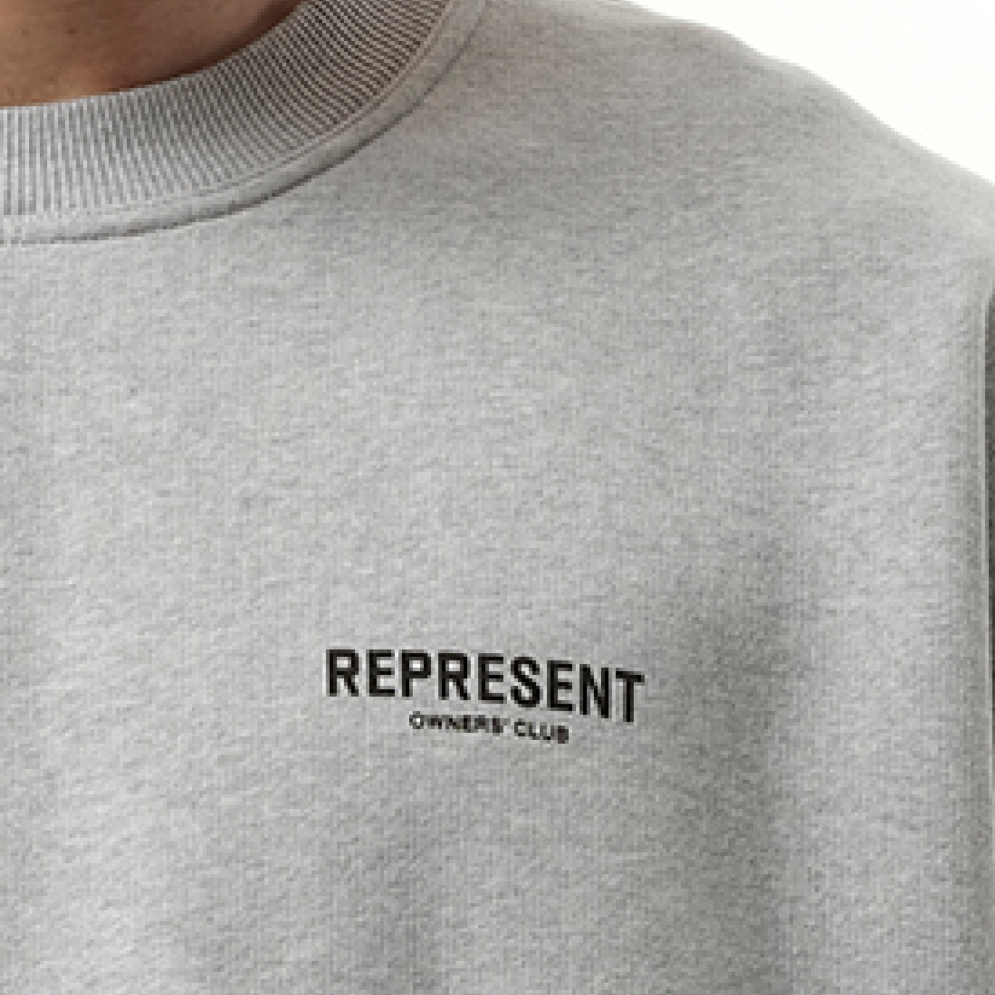 Represent Owners Club Sweatshirt in Ash Grey/Black