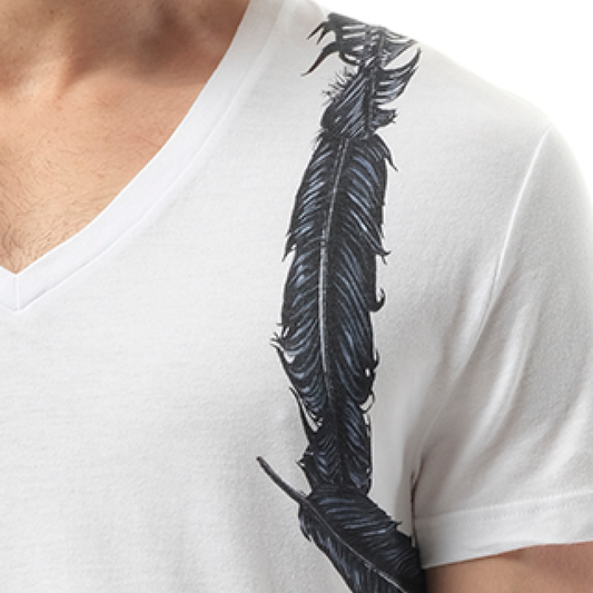 Feather T-Shirt in White