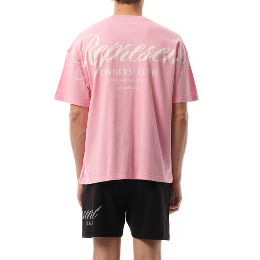 Represent Owners Club Script T-Shirt in Pink