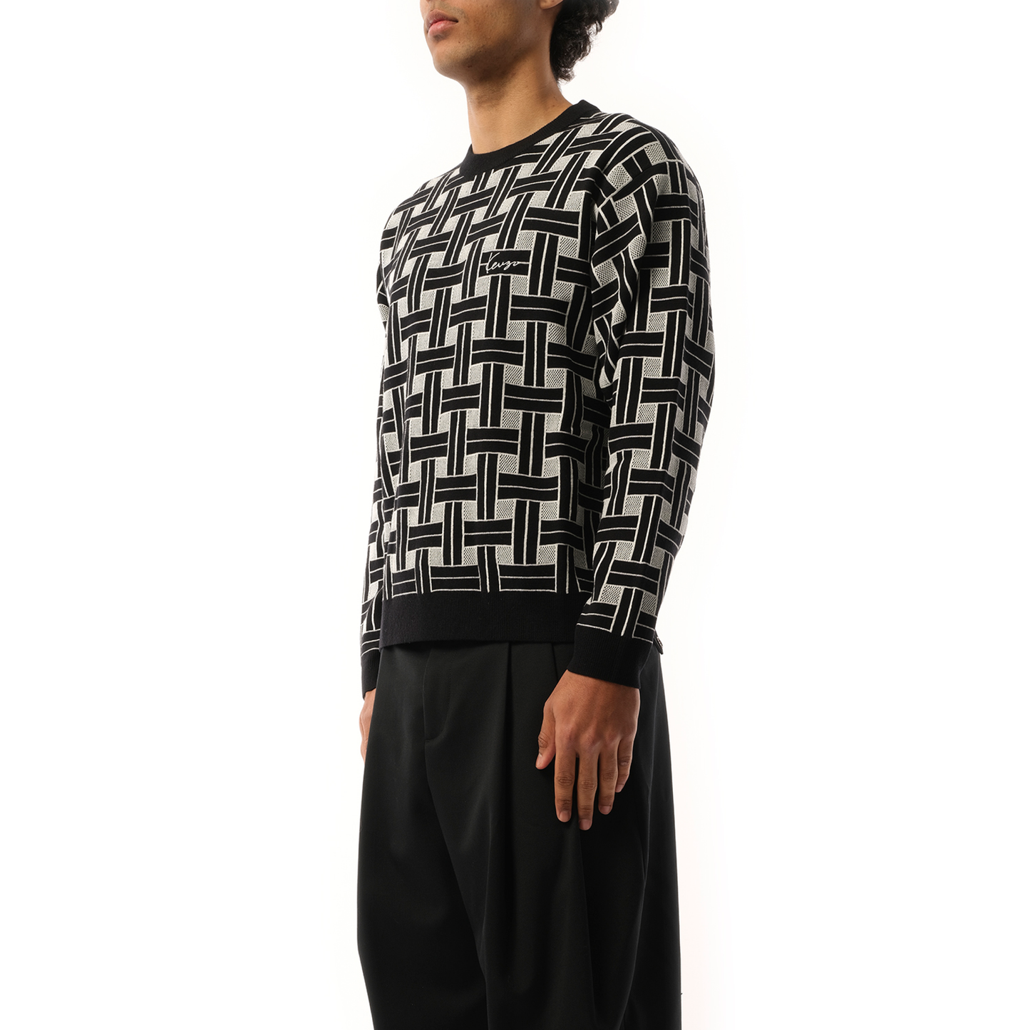 Kenzo Weave Sweater in Black