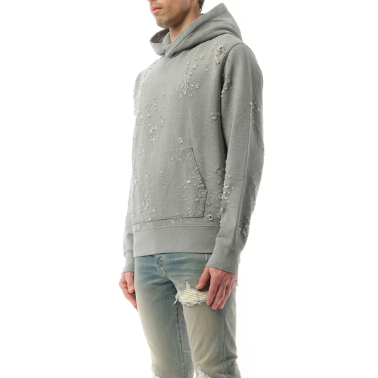 MA Shotgun Embroidered Hoodie in Grey