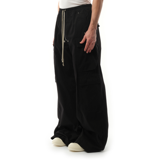 Twill Double Cargo Jumbo Bela Pants in Black