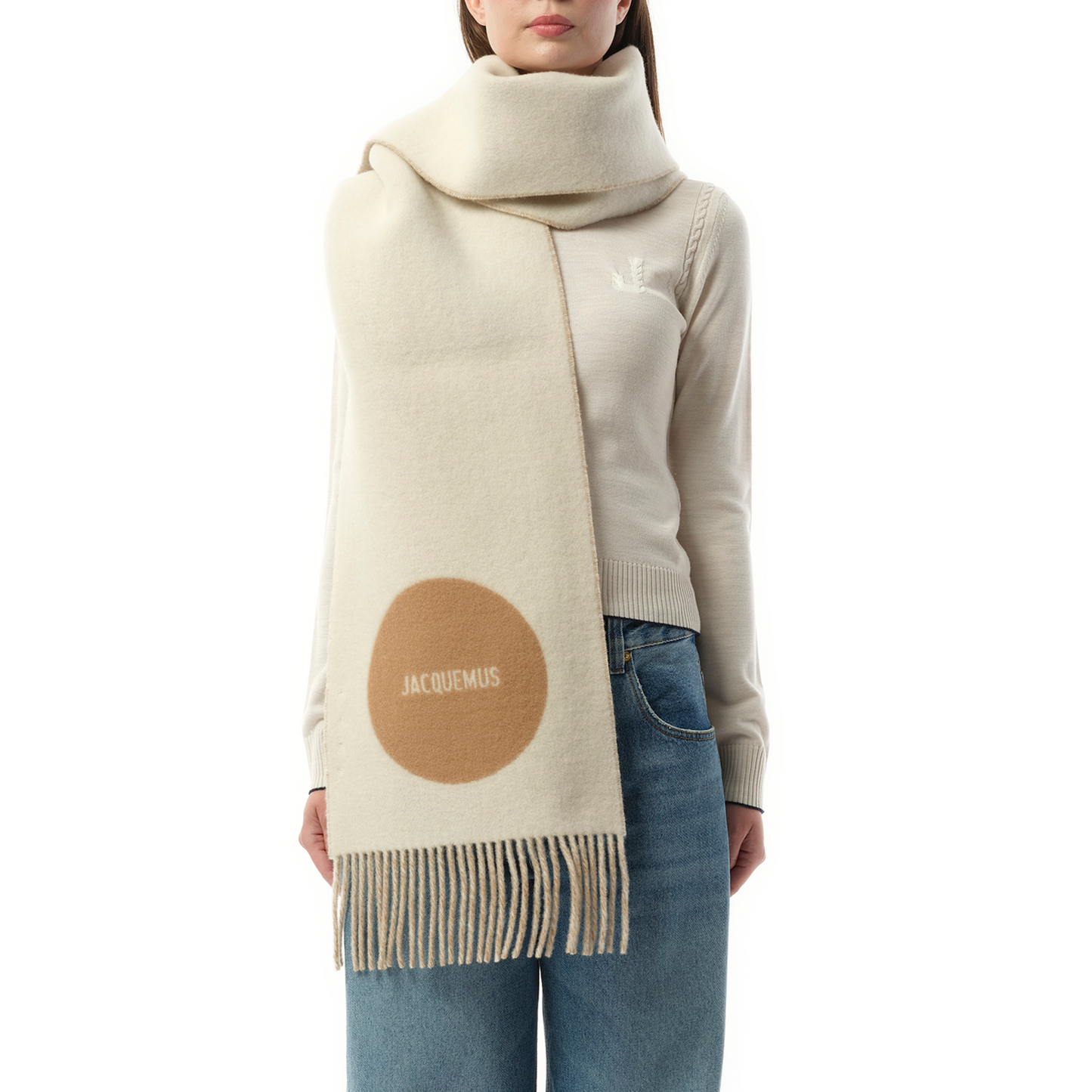 Rond Carre Scarf in Beige