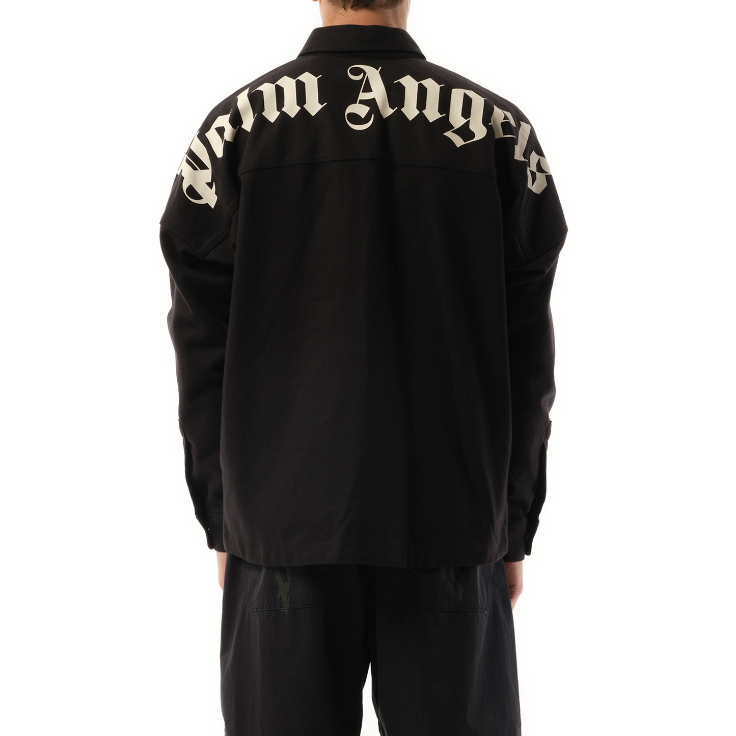 Classic Logo Overshirt in Black/Off White