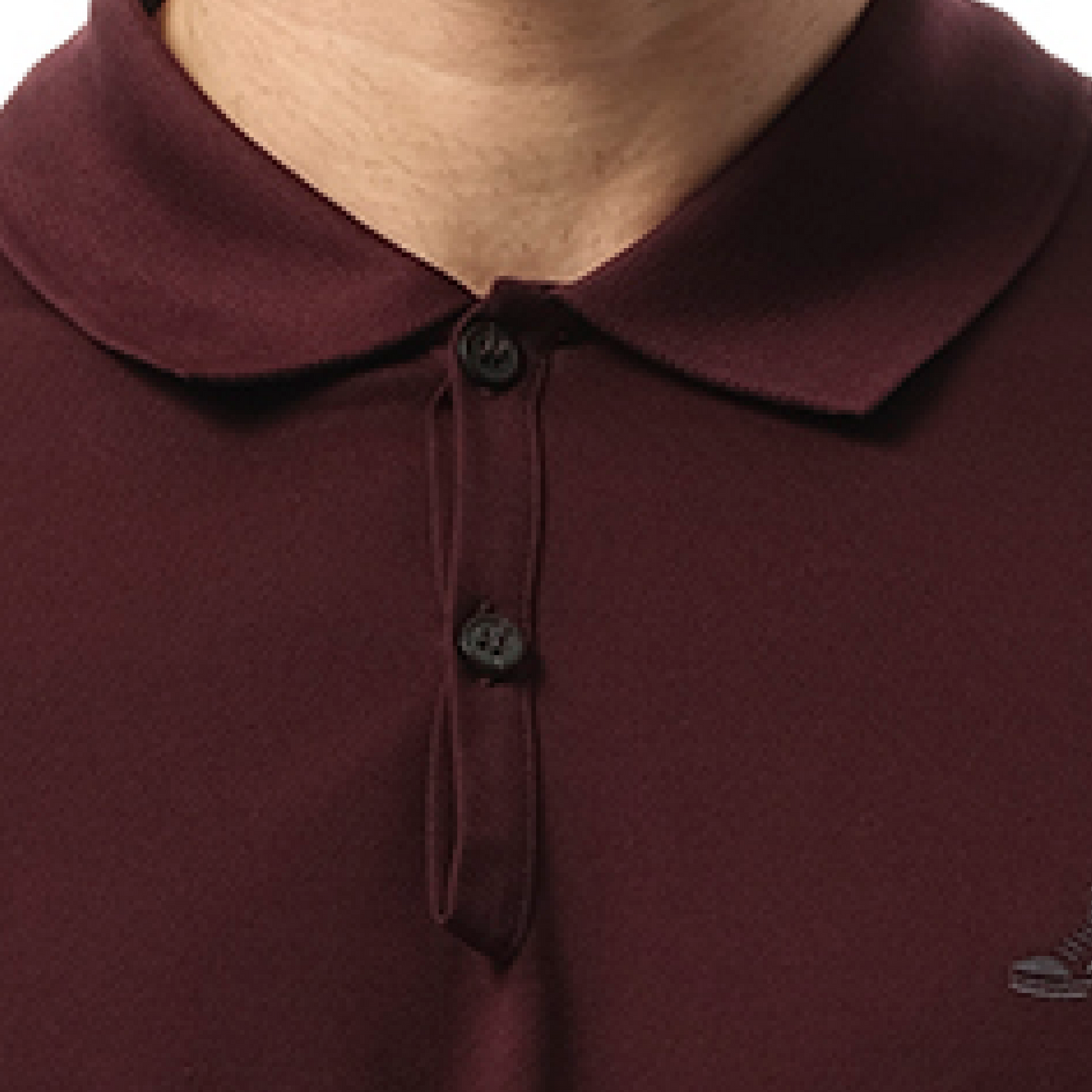 Slim Fit Basket Polo in Burgundy