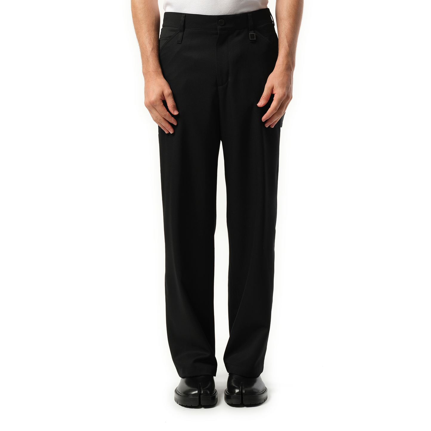 Wool Easy Pants in Black