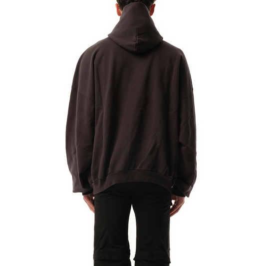 Balenciaga Boxing Large Fit Hoodie in Washed Black