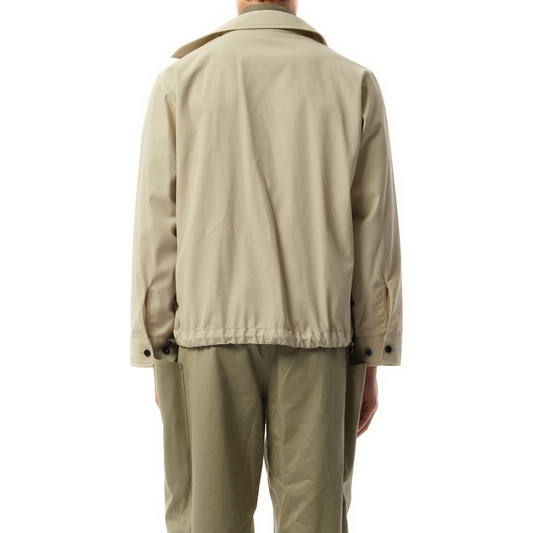 Cotton Twill Jacket in Beige