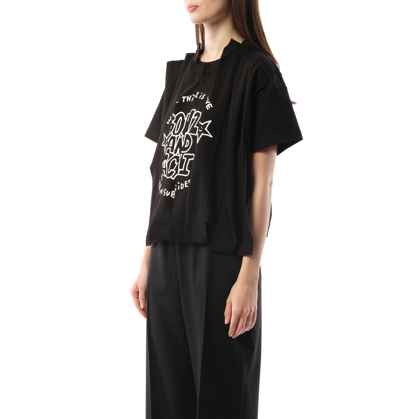 Sacai Gonz Print T-Shirt in Black