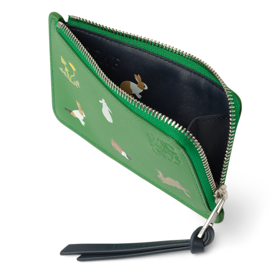 Bunnies Coin Cardholder in Tropical Green