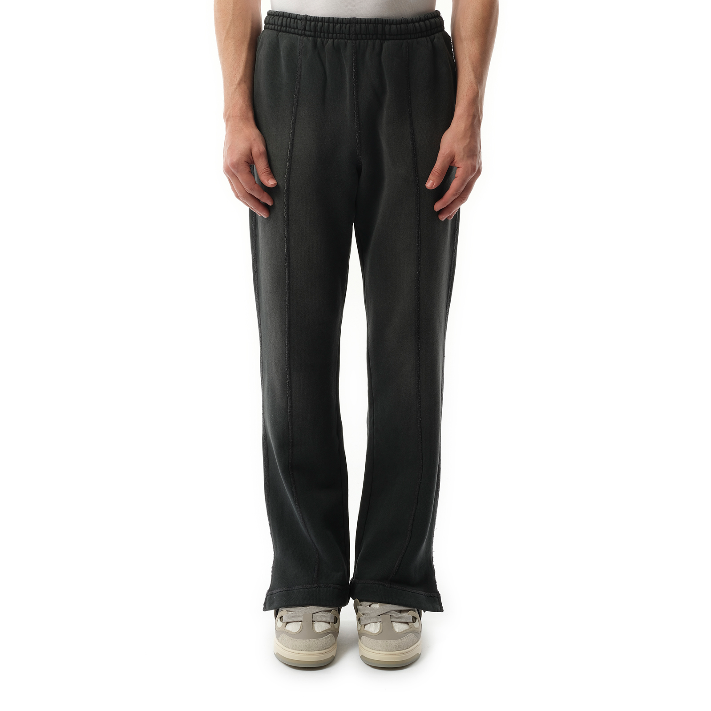 Step Hem Sweatpants in Stained Black