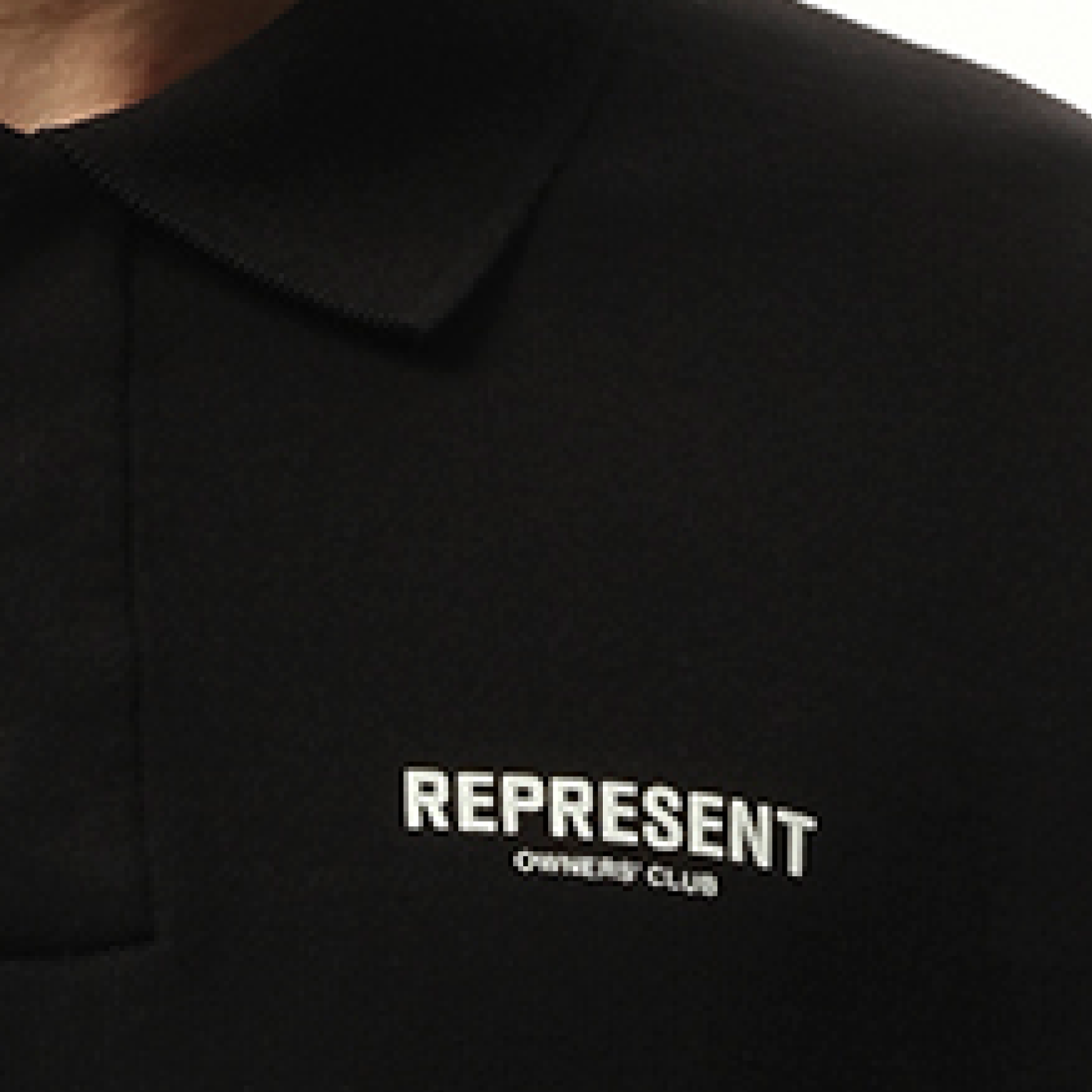 Represent Owners Club Polo Sweatshirt in  Black