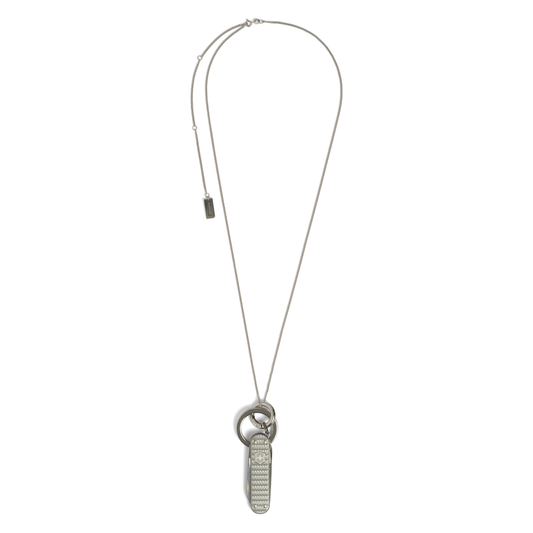 Mini Swiss Knife Necklace in Silver