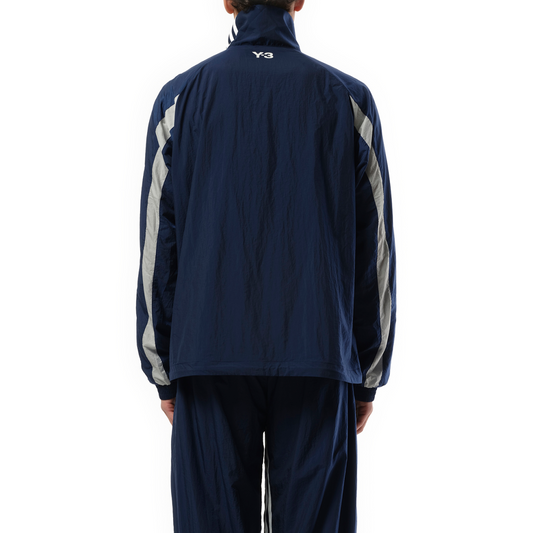 3 Stripe Nylon Jacket in Dark Blue