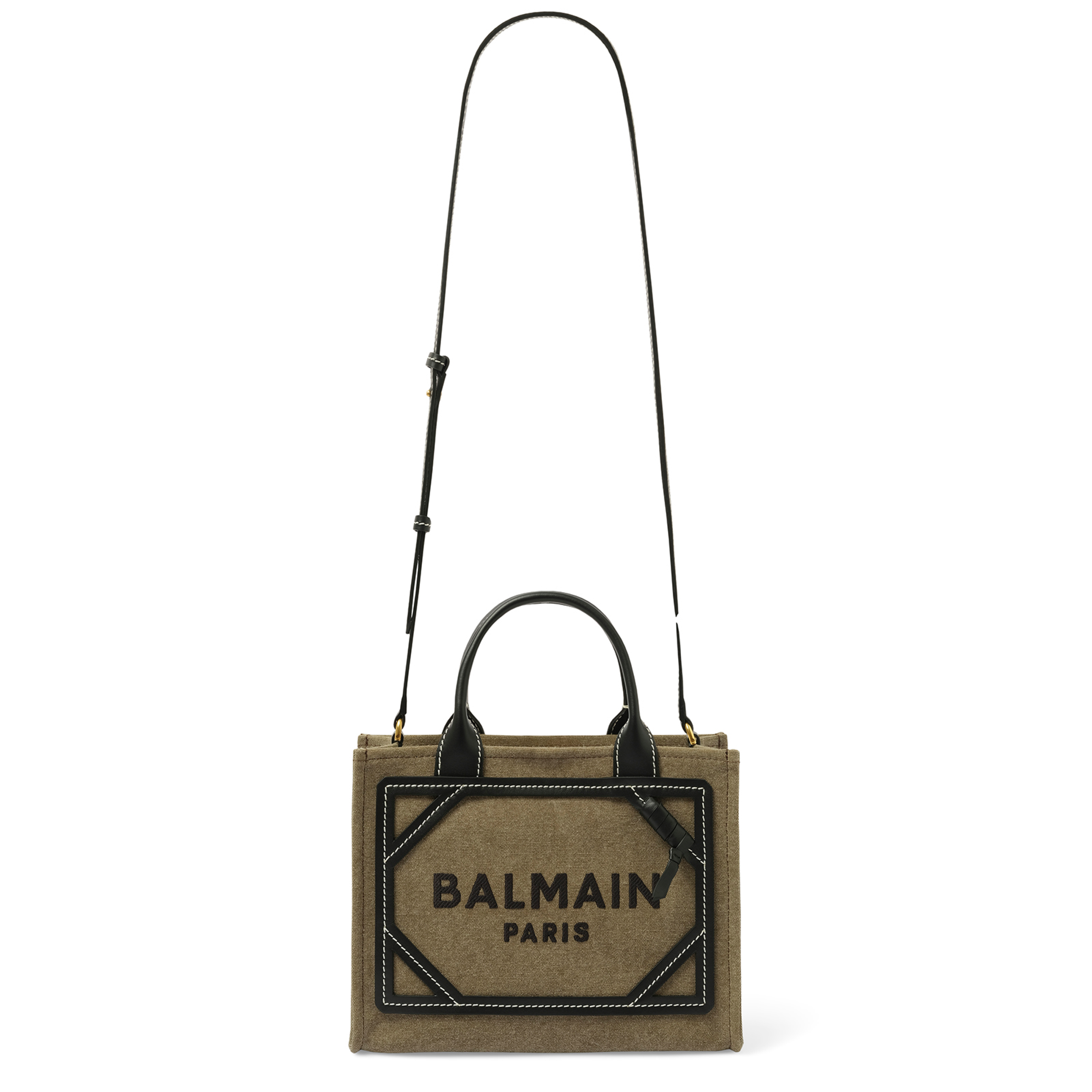 B-Army Small Canvas Shopper Bag in Khaki/Black