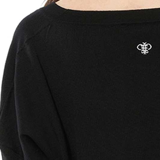 V Neck Sweater in Black