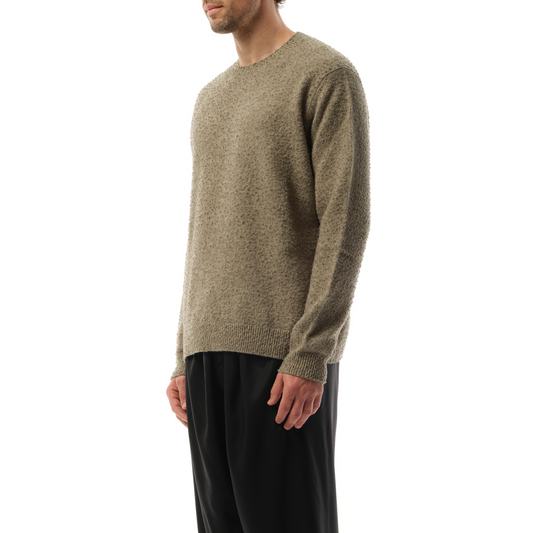 Wool Crewneck Sweater in Sage Green