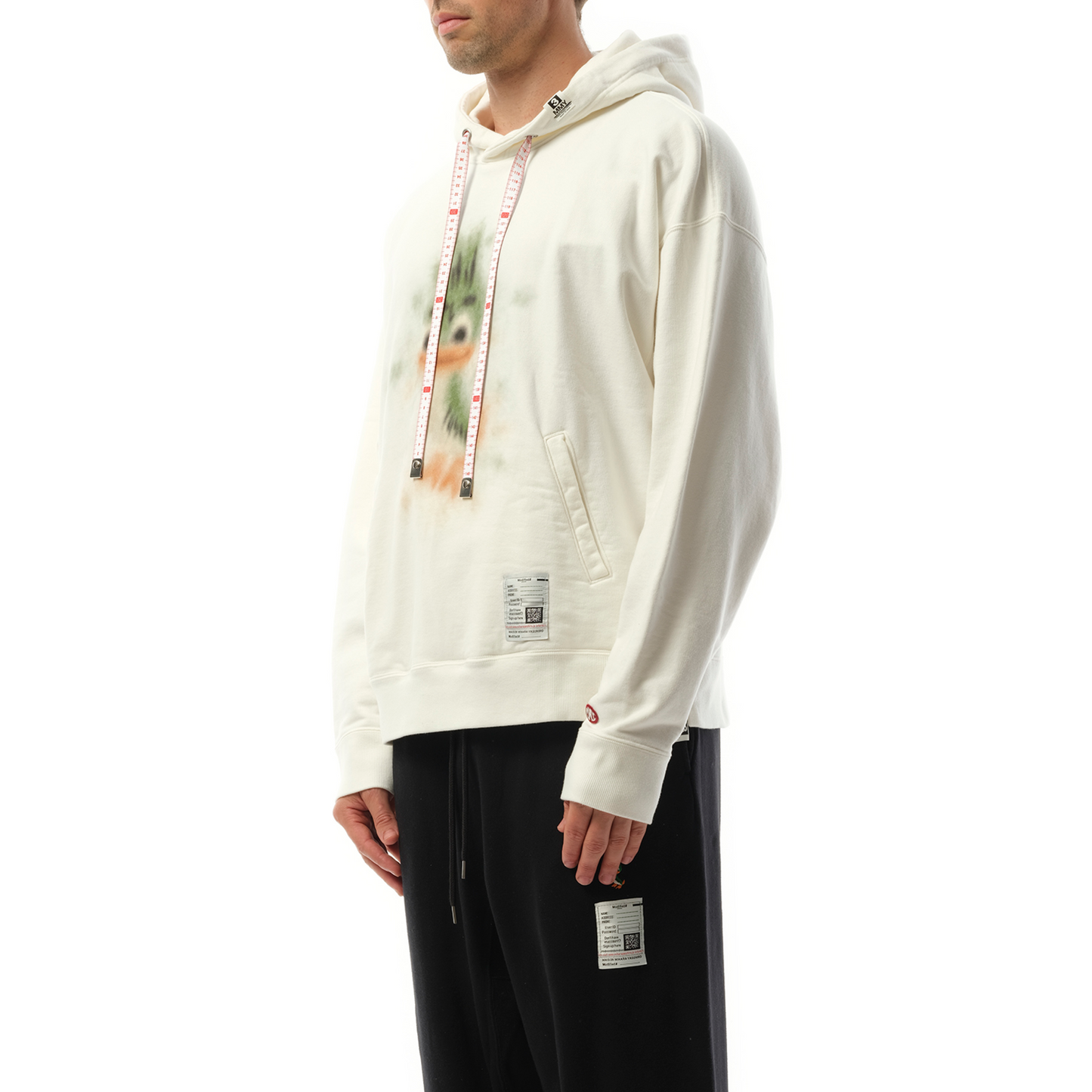 Leon Printed Hoodie in White