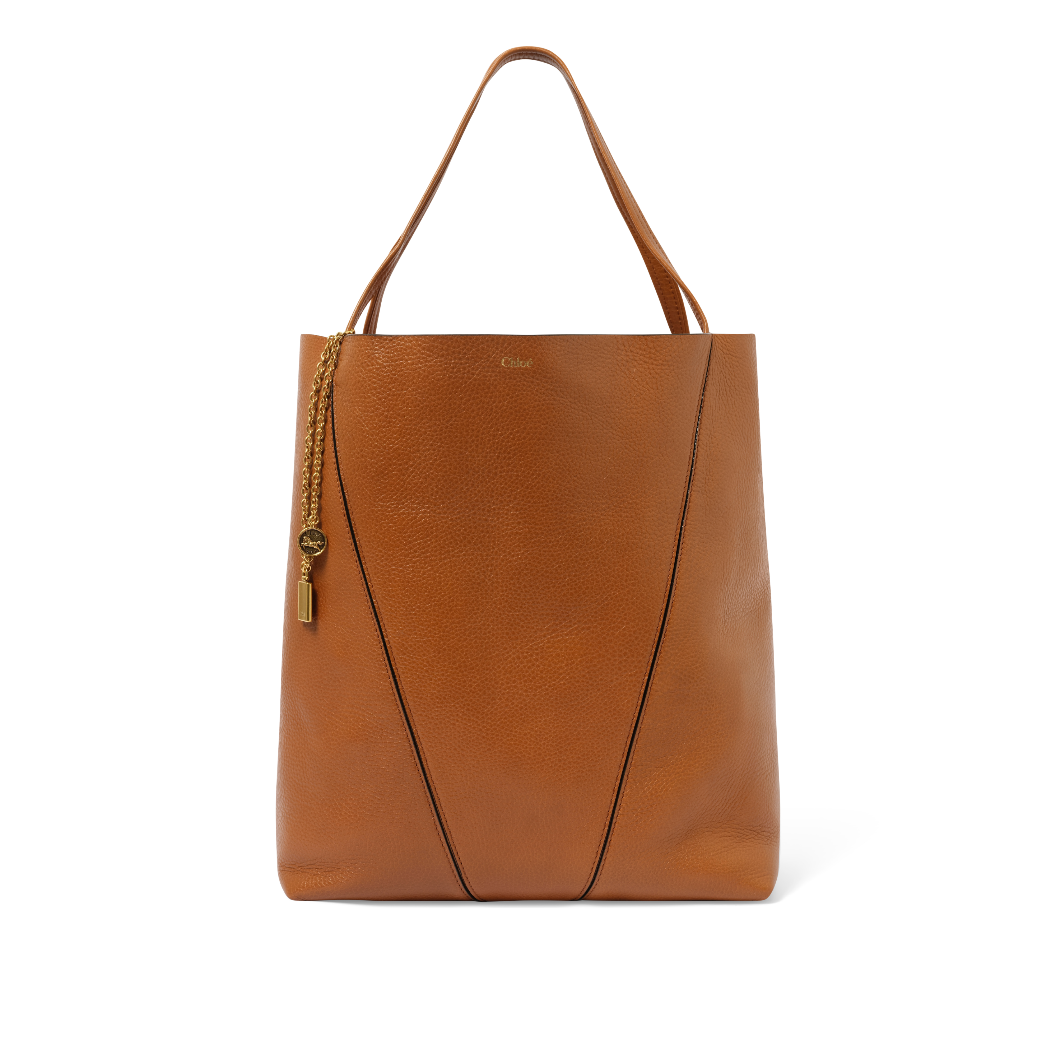 Chloe Spin Large Tote Bag in Clay Brown