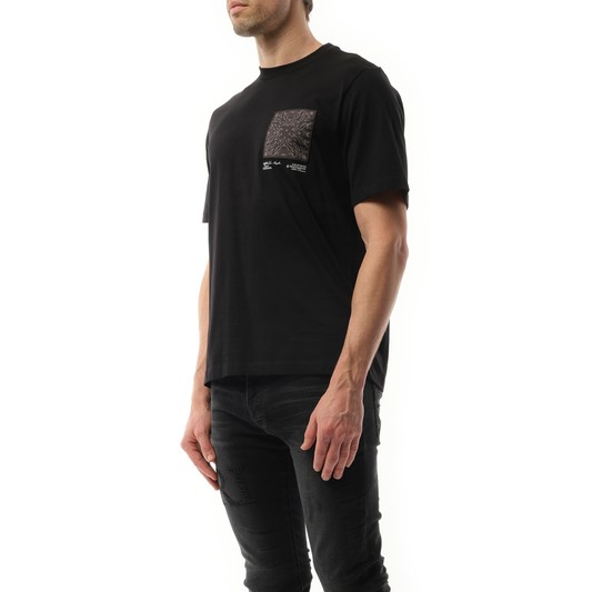 MA Bandana Silk Applique T-Shirt in Black