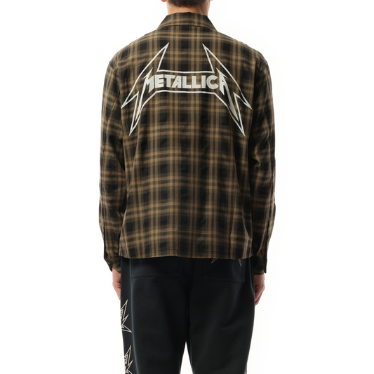 Metallica Check Shirt in Tobacco