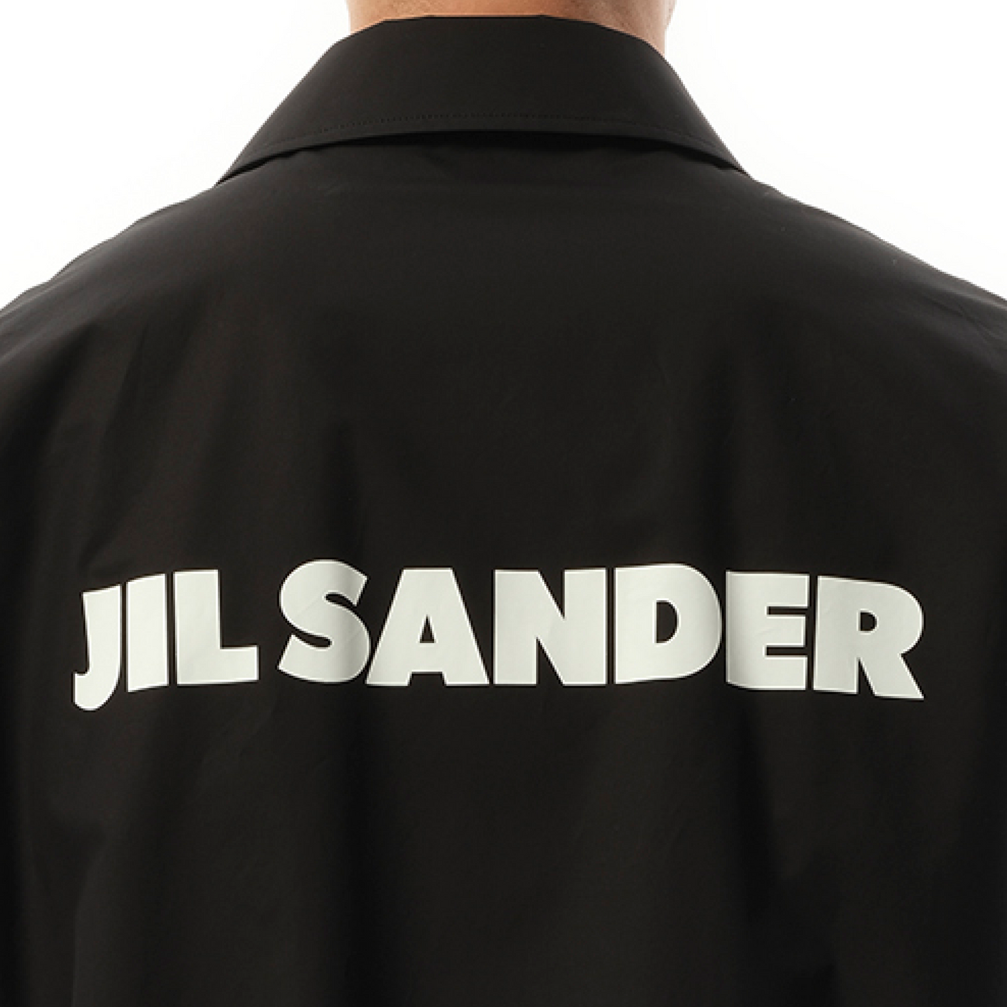 Jil Sander Logo Coach Jacket in Black