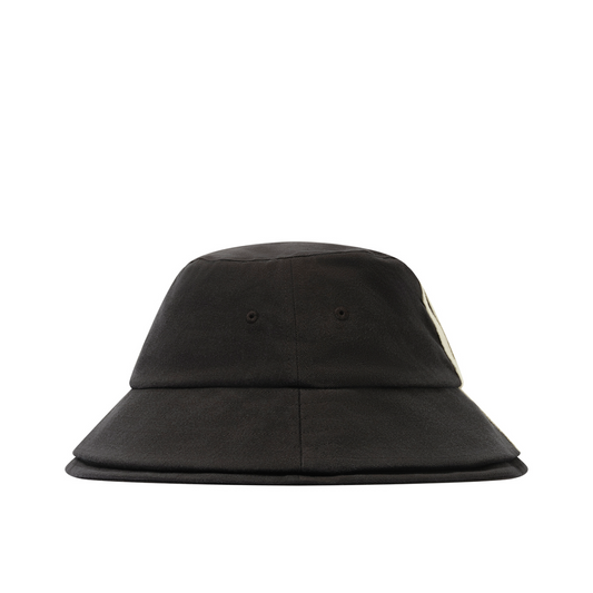 Y-3 Stripe Fold Bucket Hat in Black