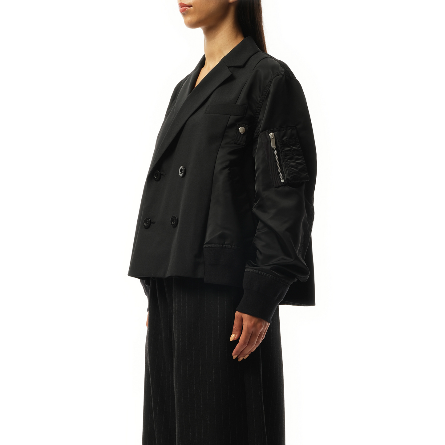 Suiting x Nylon Twill Jacket in Black