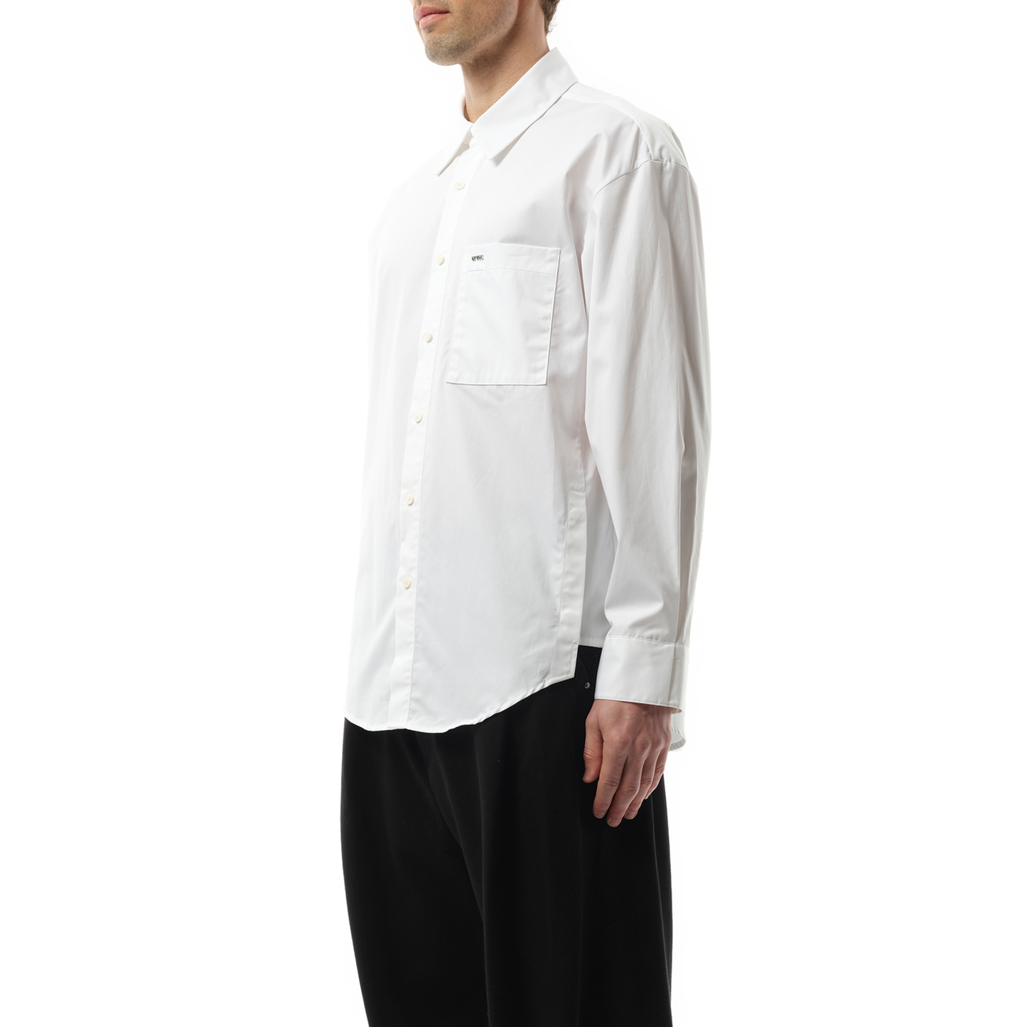 Logo Poplin Shirt in White