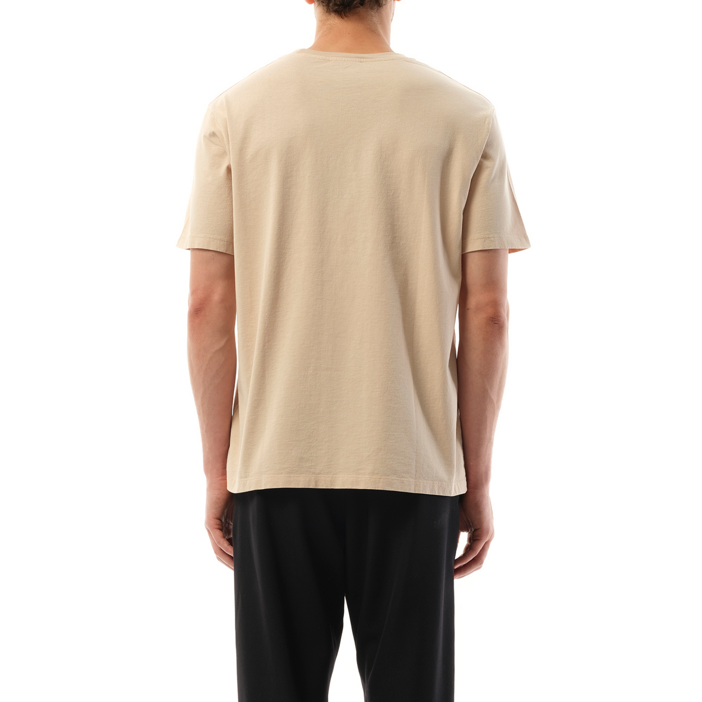 Balmain Vintage Emb T-Shirt in Nude/Black