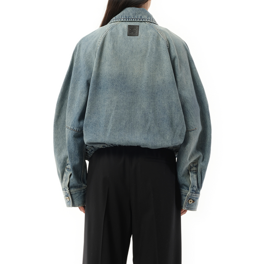 Balloon Jacket in Washed Denim