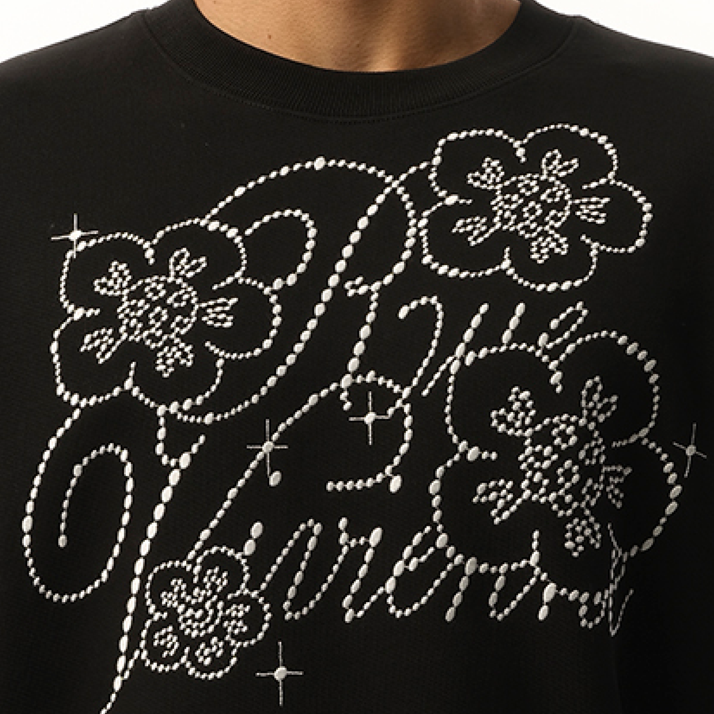 Constellation Embroidered Sweatshirt in Black