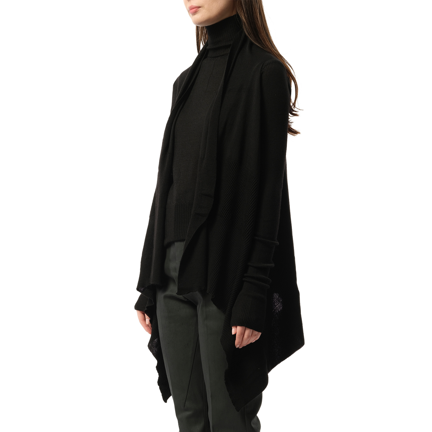 Medium Wrap Cardigan in Black